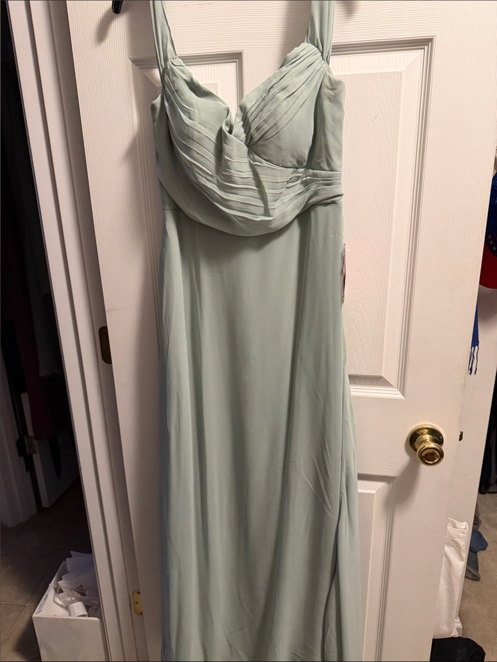 Birdy Grey Mint Green Draped Maxi Dress